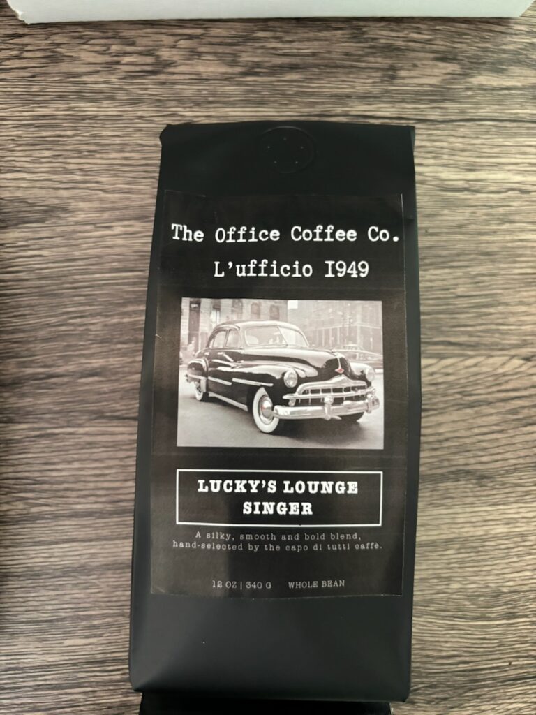 The Office Coffee - Lucky's Lounge Singer - a smooth and bold blend of ground coffee.