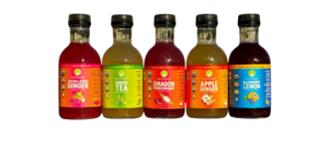 Ecobean Kombucha bottles, all flavors